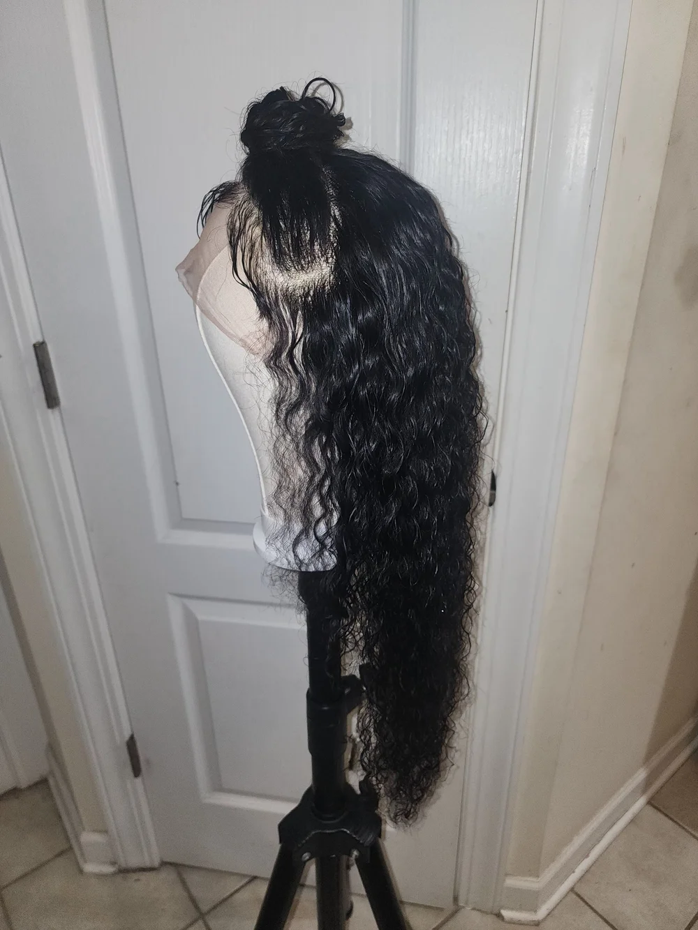 Black Long Wavy Lace Front Wig - Natural Black